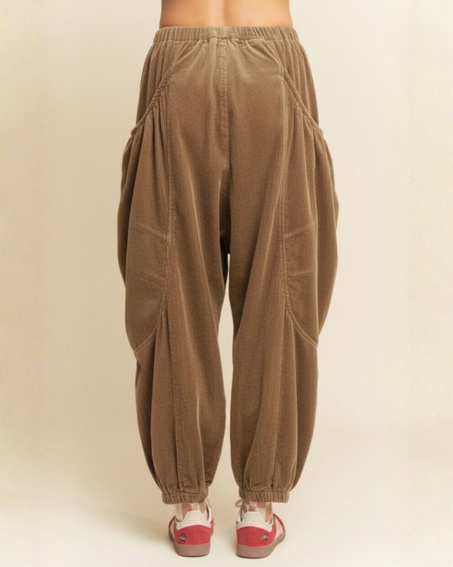 Corduroy Cargo Joggers – Wide Pocket Streetwear Pants