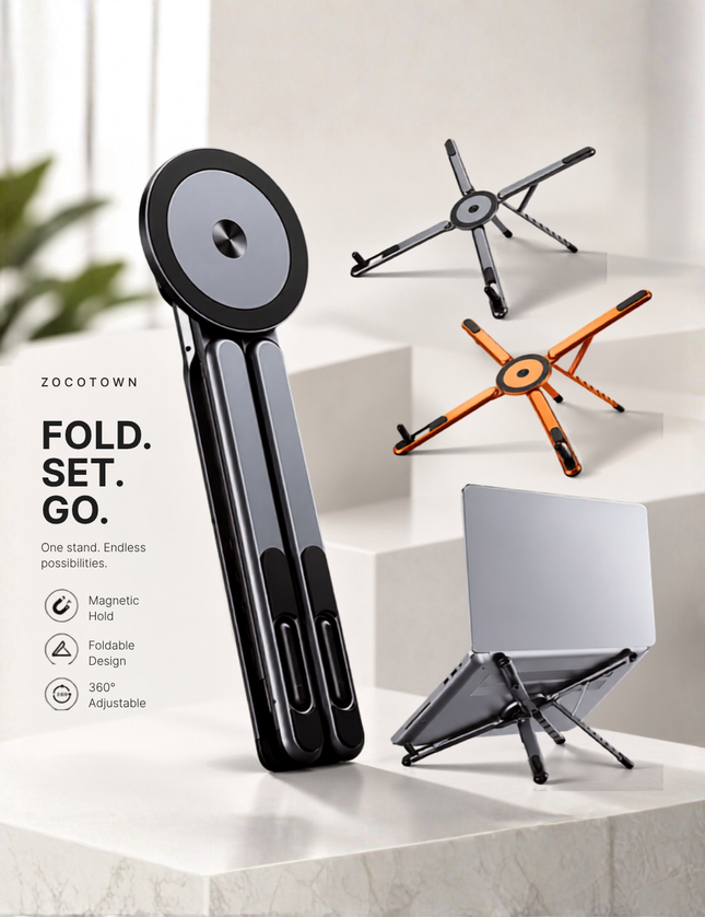 FOLDSET™ Magnetic Multi-Angle Stand