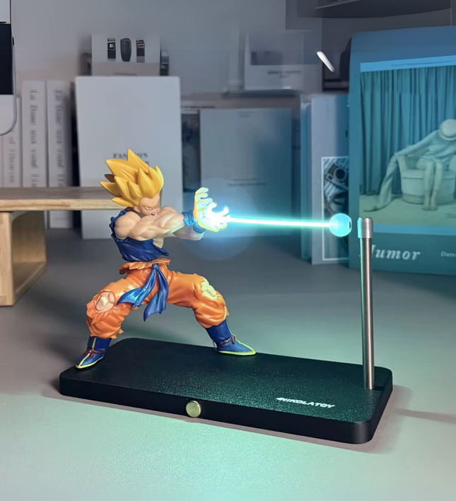 Kamehameha Goku LED Lamp – Light-Up Action Figure Decor