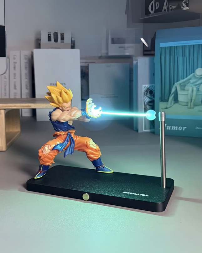 Kamehameha Goku LED Lamp – Light-Up Action Figure Decor