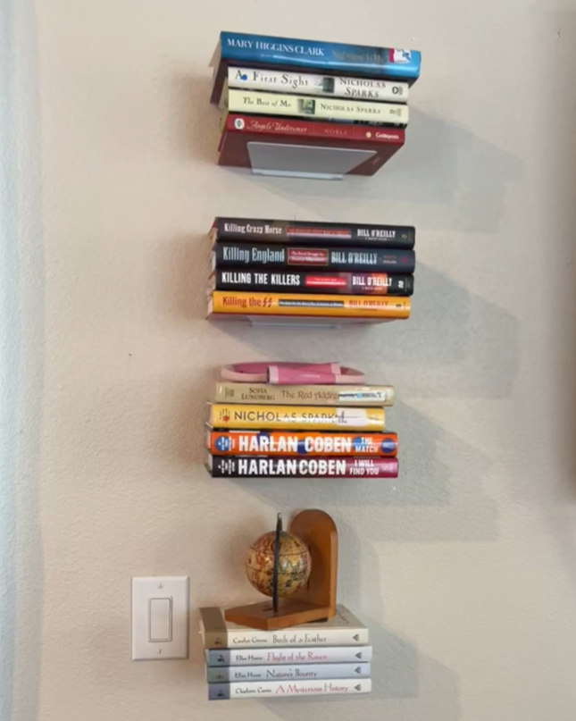 Estantes flotantes de pared: juego de 4 para una organización elegante y minimalista