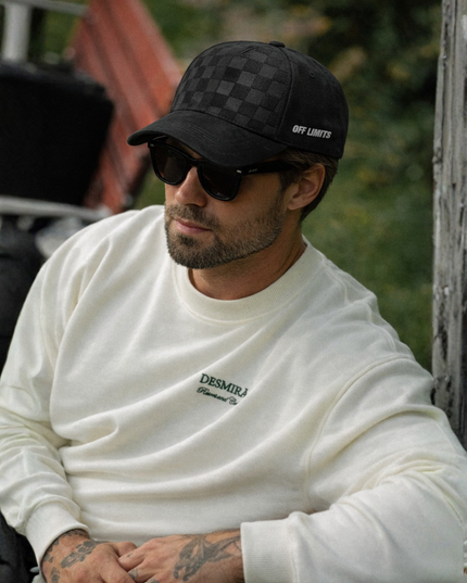 OFF LIMITS Checkered Suede Cap — Black Edition