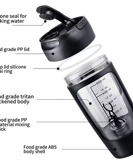 Electric Protein Shaker Bottle – Rechargeable & Portable Mixer