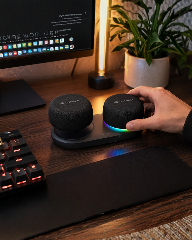 Magnetic RGB Bluetooth Speakers for Modern Desk Setups