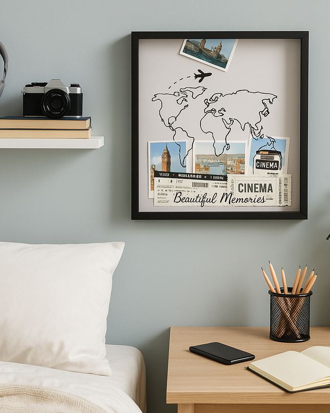 Travel Memory Box Frame – “Beautiful Memories”