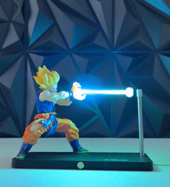 Kamehameha Goku LED Lamp – Light-Up Action Figure Decor