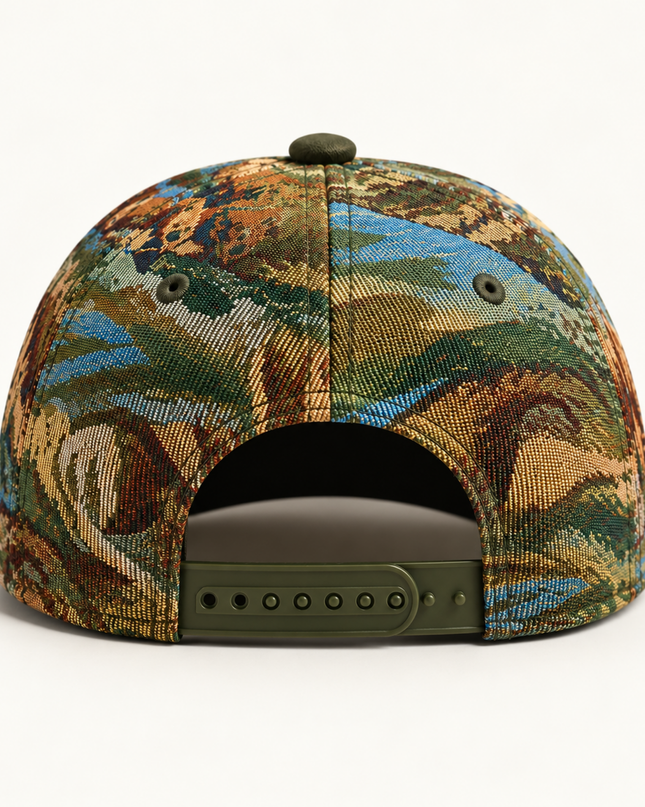 OFF RALLY Mustang Tapestry Cap — Green
