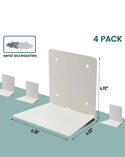 Estantes flotantes de pared: juego de 4 para una organización elegante y minimalista