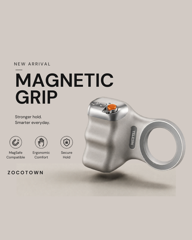 Magnetic Camera Grip for Smartphones – Bluetooth Creator Handle Compatible with iPhone & Android