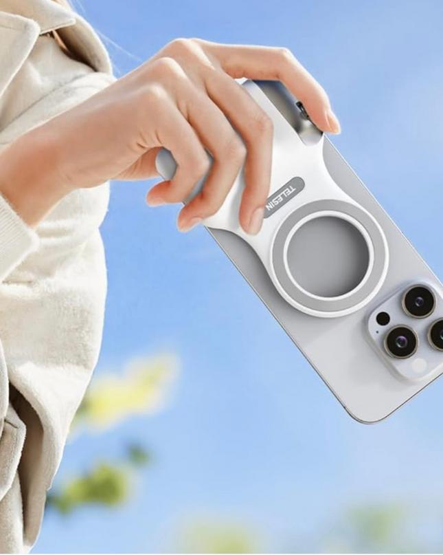 Magnetic Camera Grip for Smartphones – Bluetooth Creator Handle Compatible with iPhone & Android