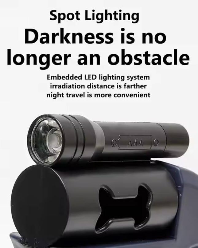 Dual Retractable Dog Leash with LED Flashlight