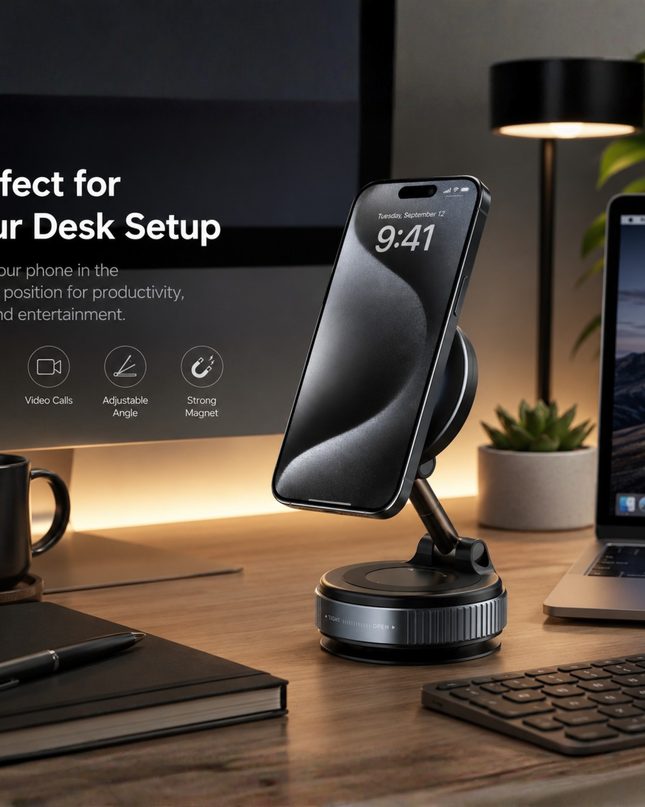 Foldable Magnetic Phone Holder for iPhone & Android