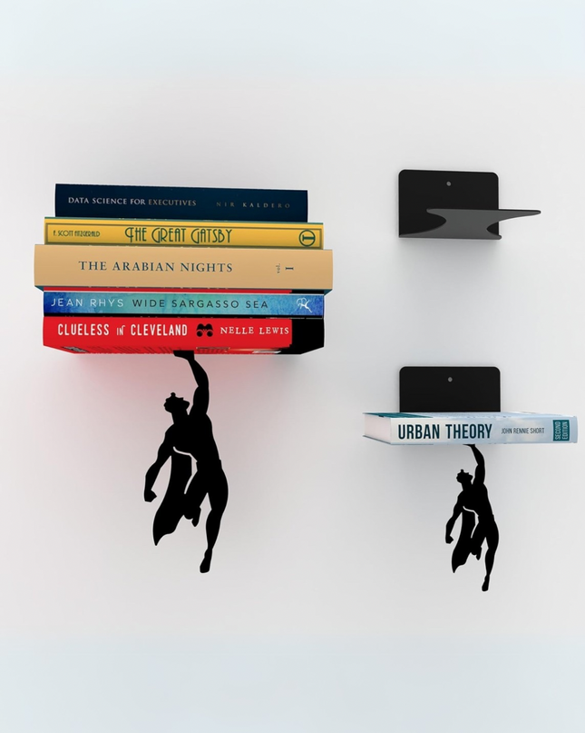 Hero Bookends & Floating Bookshelves – Let Your Books Save the Day