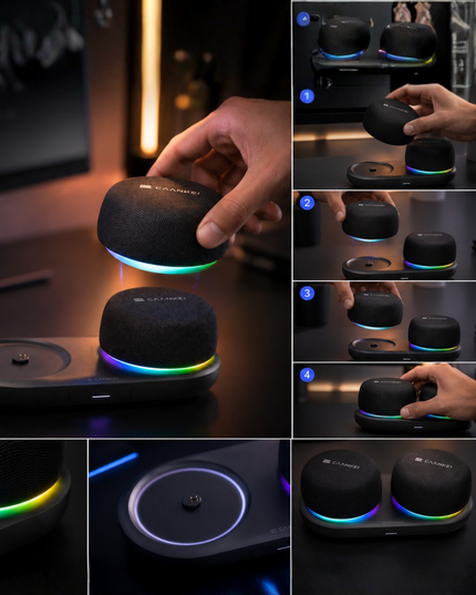 Magnetic RGB Bluetooth Speakers for Modern Desk Setups