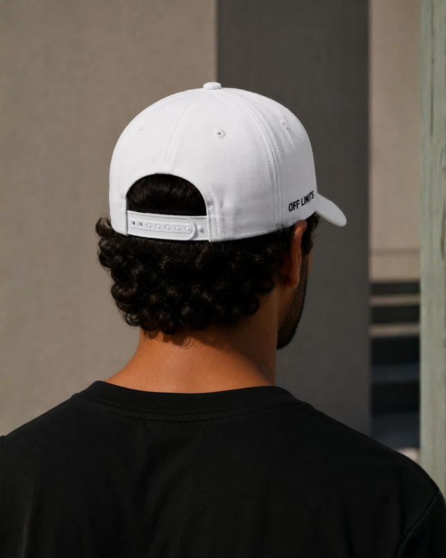 OFF LIMITS Checkered Suede Cap — WHITE Edition