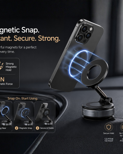 Foldable Magnetic Phone Holder for iPhone & Android