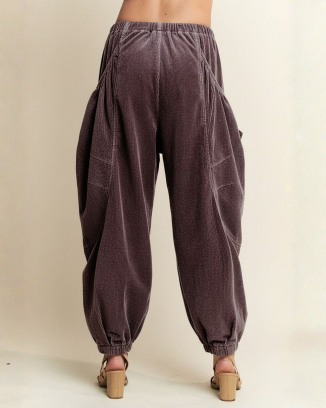 Corduroy Cargo Joggers – Wide Pocket Streetwear Pants