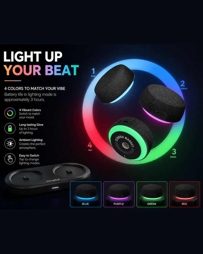 Magnetic RGB Bluetooth Speakers for Modern Desk Setups