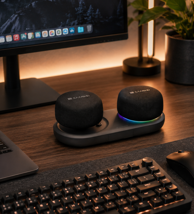 Magnetic RGB Bluetooth Speakers for Modern Desk Setups