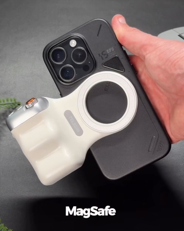 Magnetic Camera Grip for Smartphones – Bluetooth Creator Handle Compatible with iPhone & Android