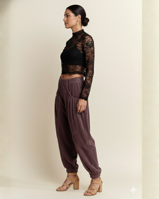 Corduroy Cargo Joggers – Wide Pocket Streetwear Pants