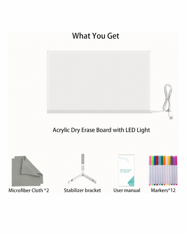 Pizarra acrílico de neón LED