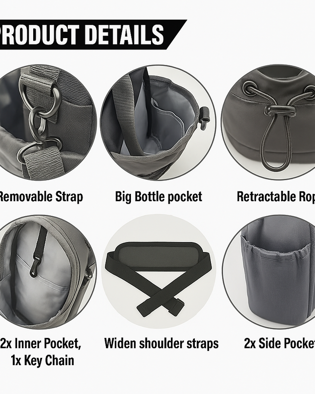 GYMVAULT – The Magnetic Bottle Bag