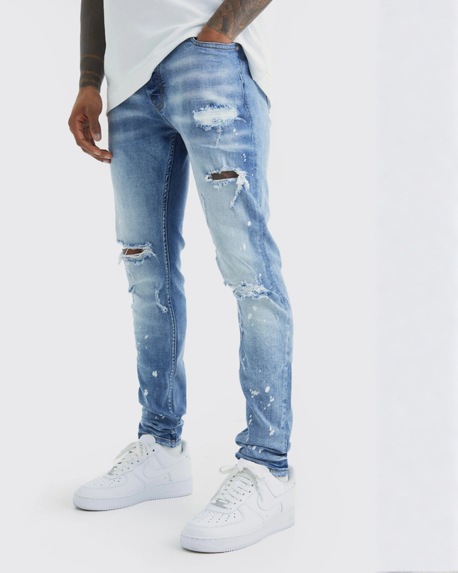 BleachLine Skinny Denim – Ice Wash Blue