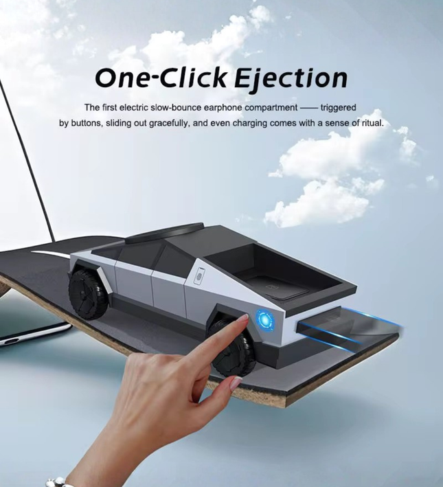 Cybertruck 3-in-1 Wireless Charging Station – Fast Charger for iPhone, AirPods & Apple Watch