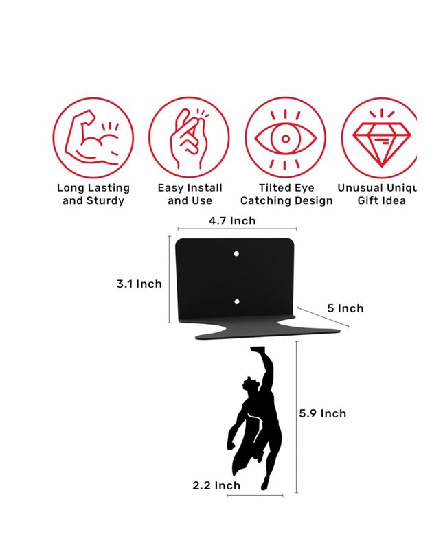 Hero Bookends & Floating Bookshelves – Let Your Books Save the Day