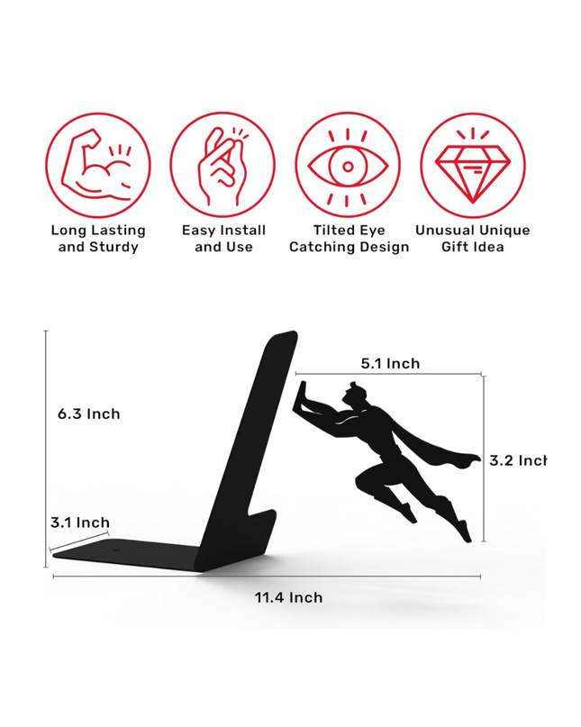 Hero Bookends & Floating Bookshelves – Let Your Books Save the Day