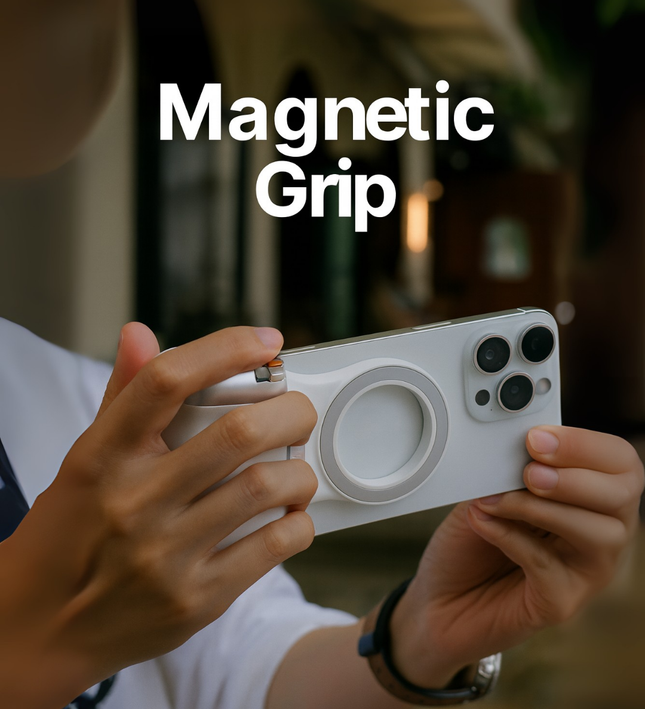 Empuñadura magnética Bluetooth para cámara: agarre universal para fotos de smartphones
